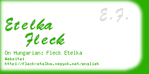 etelka fleck business card
